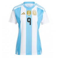 Argentína Julian Alvarez #9 Domáci Ženy futbalový dres Copa America 2024 Krátky Rukáv
